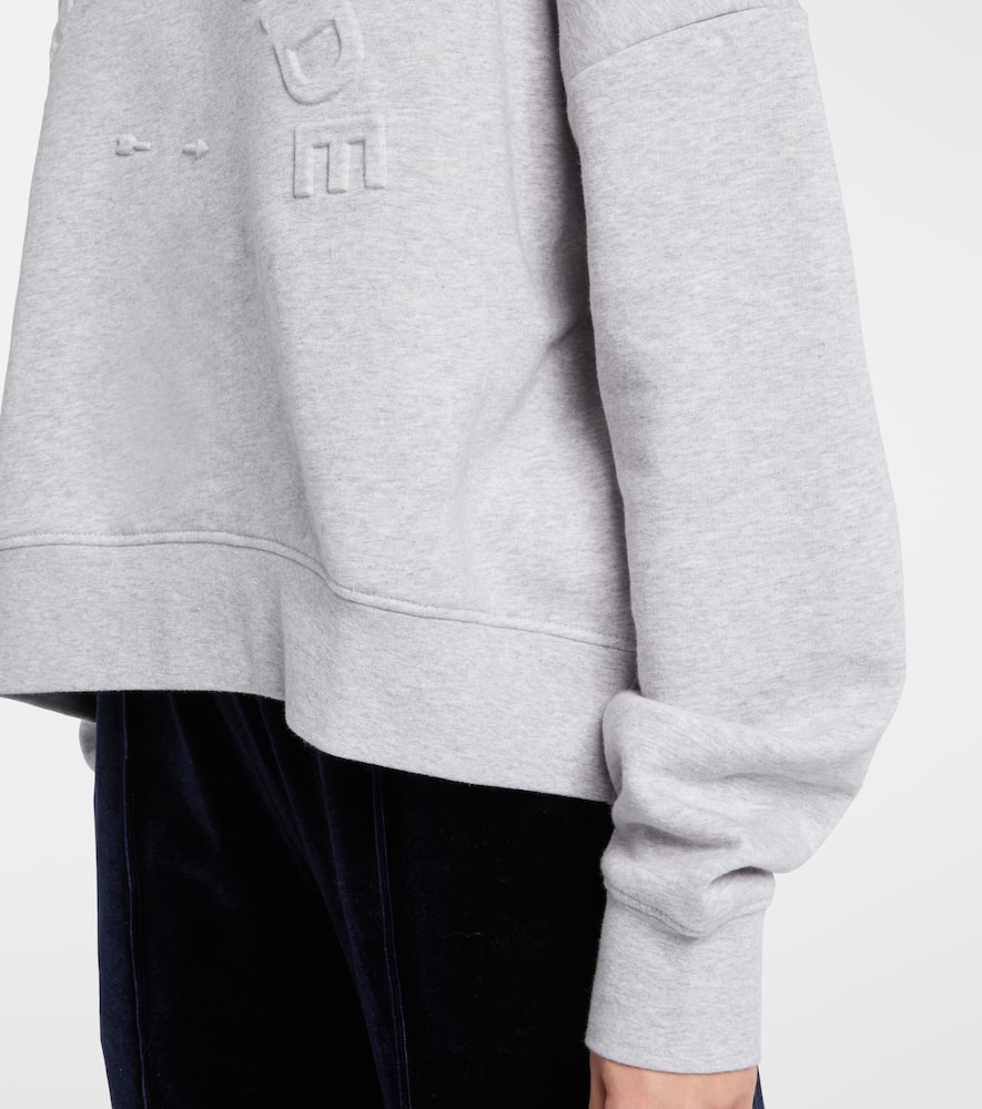 The Upside Byron Logo Cotton Jersey Hoodie In Gray