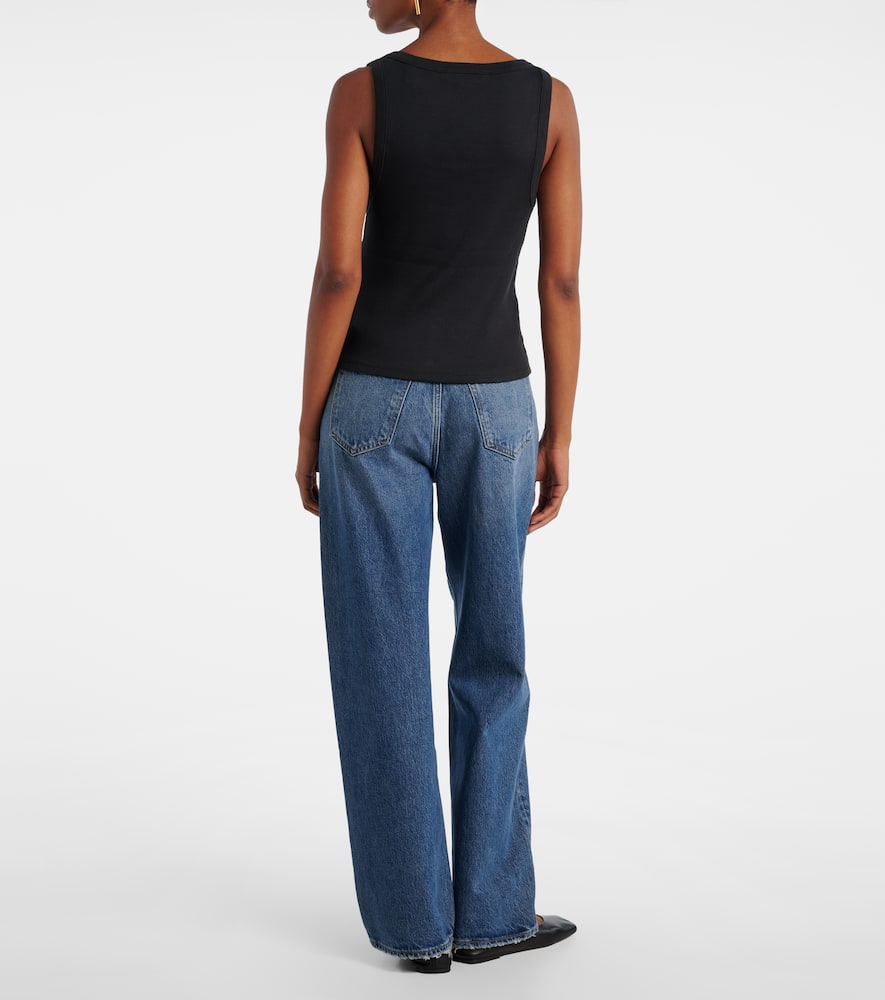 Veronica Beard Abbott Cotton-blend Tank Top In Black