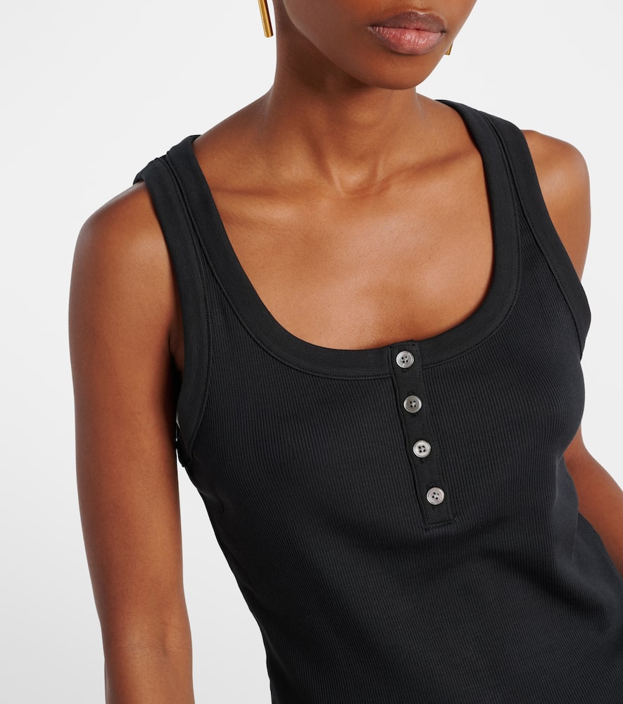 Veronica Beard Abbott Cotton-blend Tank Top In Black