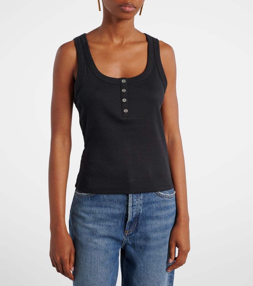 Veronica Beard Abbott Cotton-blend Tank Top In Black