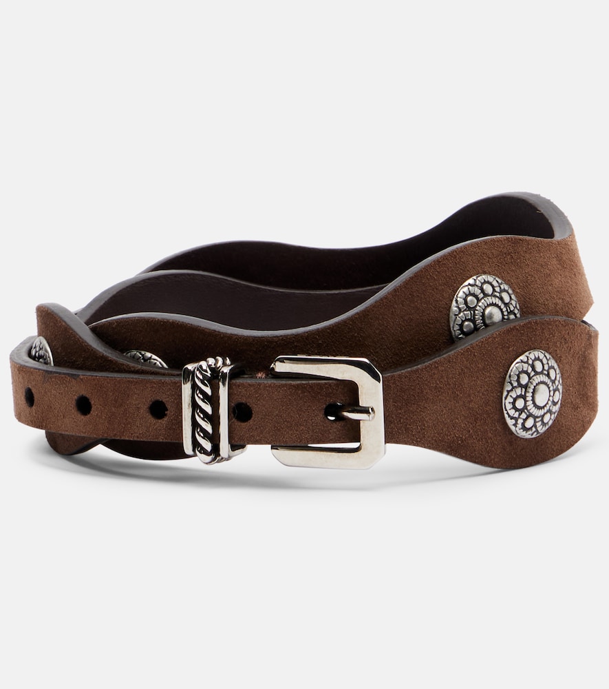 ETRO Etro Embellished suede belt　エトロ 装飾付き スエード ベルト