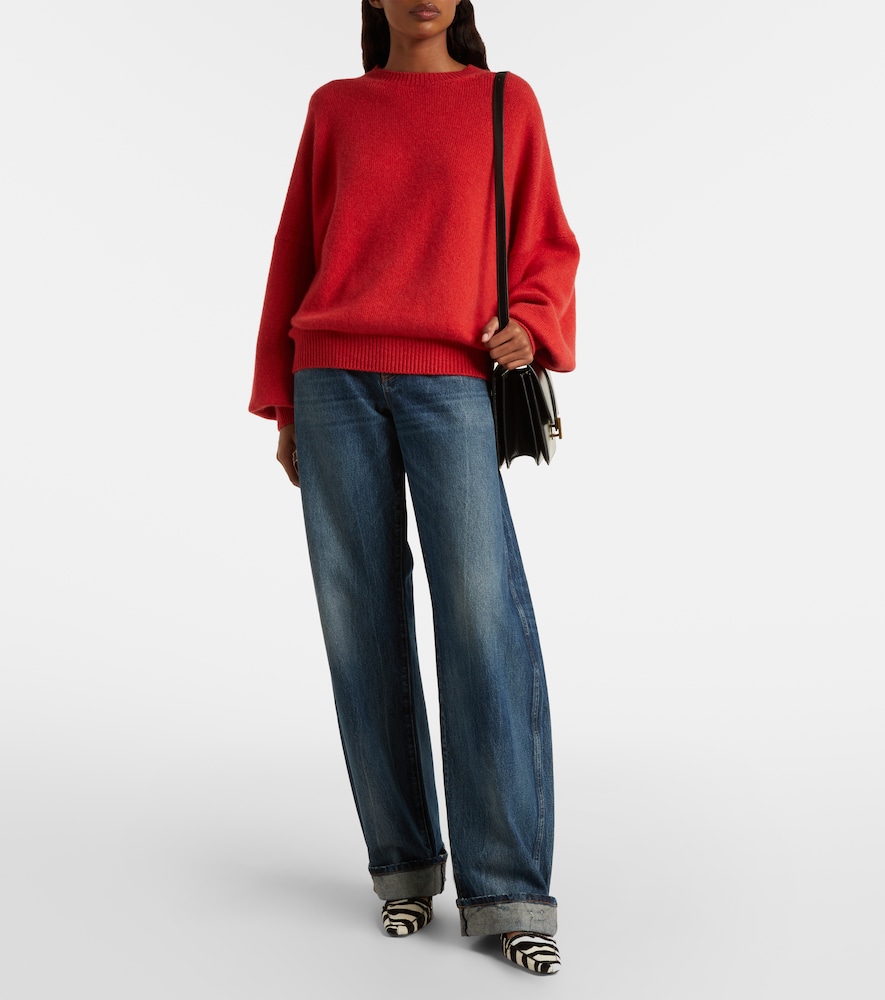 Khaite Women's Margaux Cashmere Oversized Sweater In Red