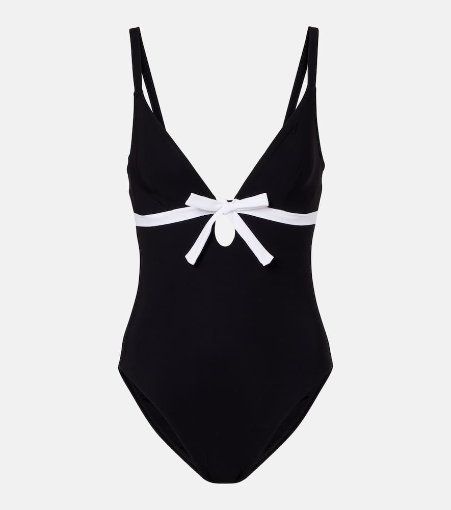 Karla Colletto Lenora Bow-detail Swimsuit In Black