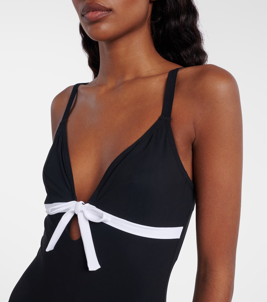 Karla Colletto Lenora Bow-detail Swimsuit In Black