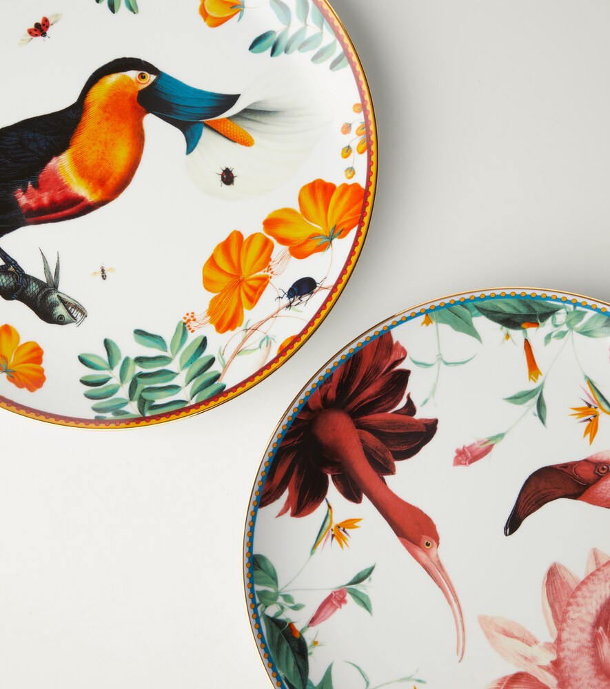  La Doublej La Doublej Birdbloom Porcelain Decorative Plate 