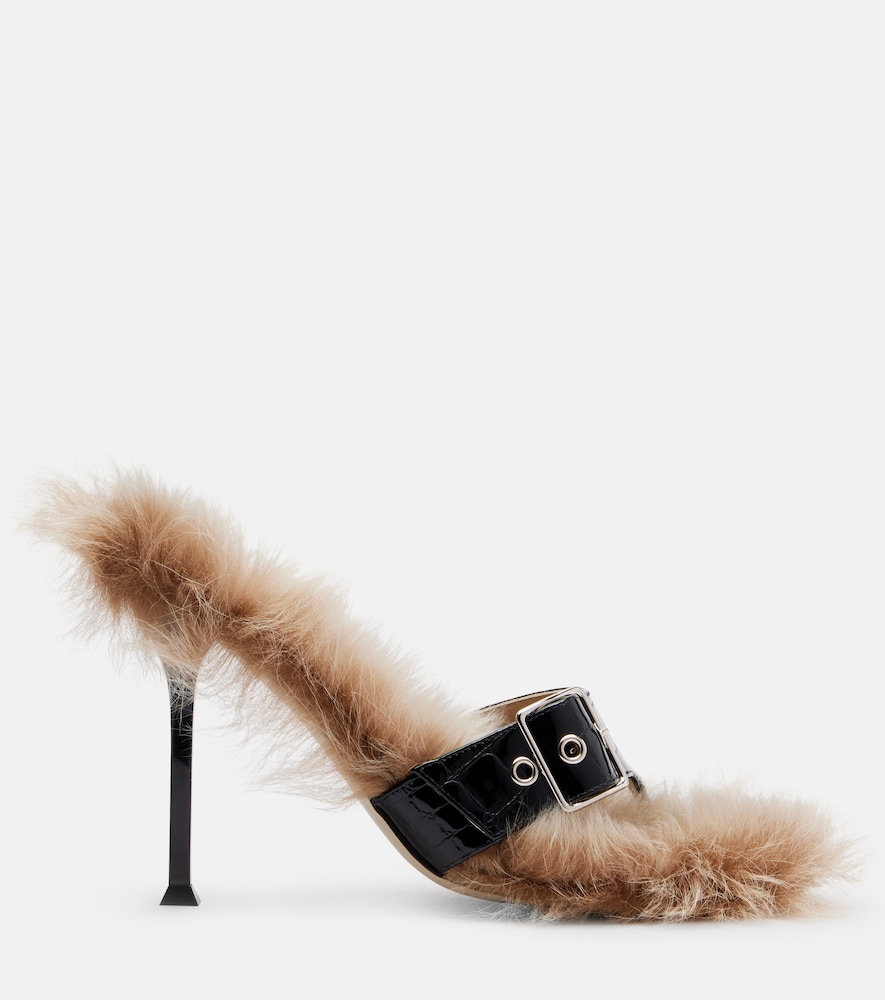  Christen Christen Helix 95 Croc-effect Leather Thong Sandals 