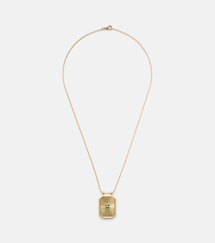 Marie Lichtenberg Luck 18kt Gold Pendant Necklace With Emerald