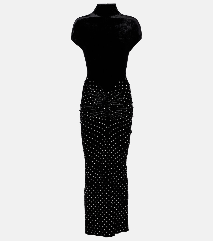 Alaia Alaïa Velvet and jersey cocktail dress