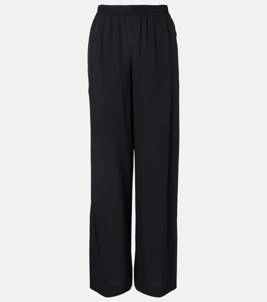 Joseph Hulin Silk Crêpe De Soie Wide-leg Pants In Black