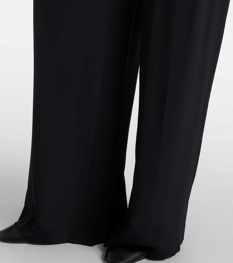 Joseph Hulin Silk Crêpe De Soie Wide-leg Pants In Black