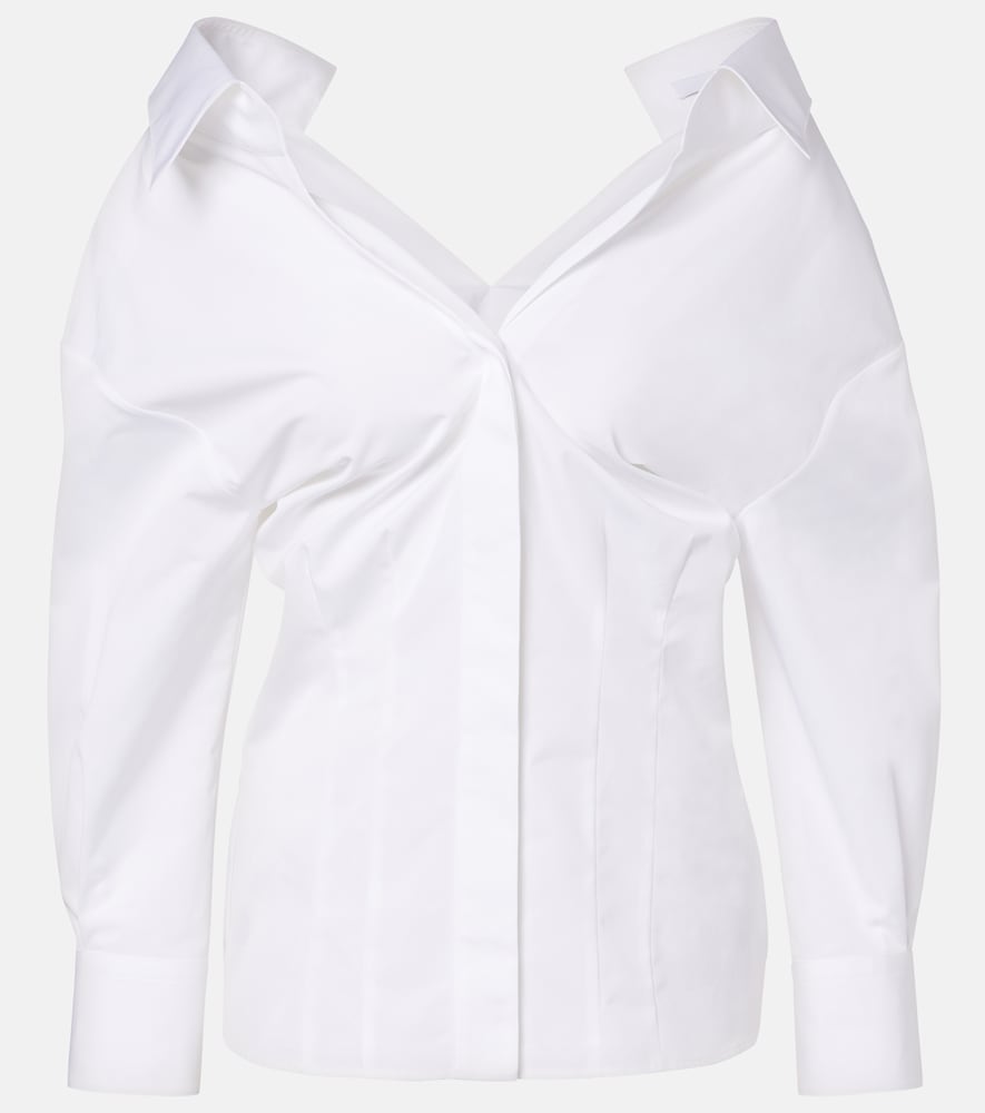 Givenchy Women's White Cotton Poplin Shirt Uk Size 12
