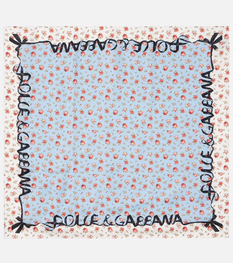 Dolce & Gabbana Floral silk twill scarf