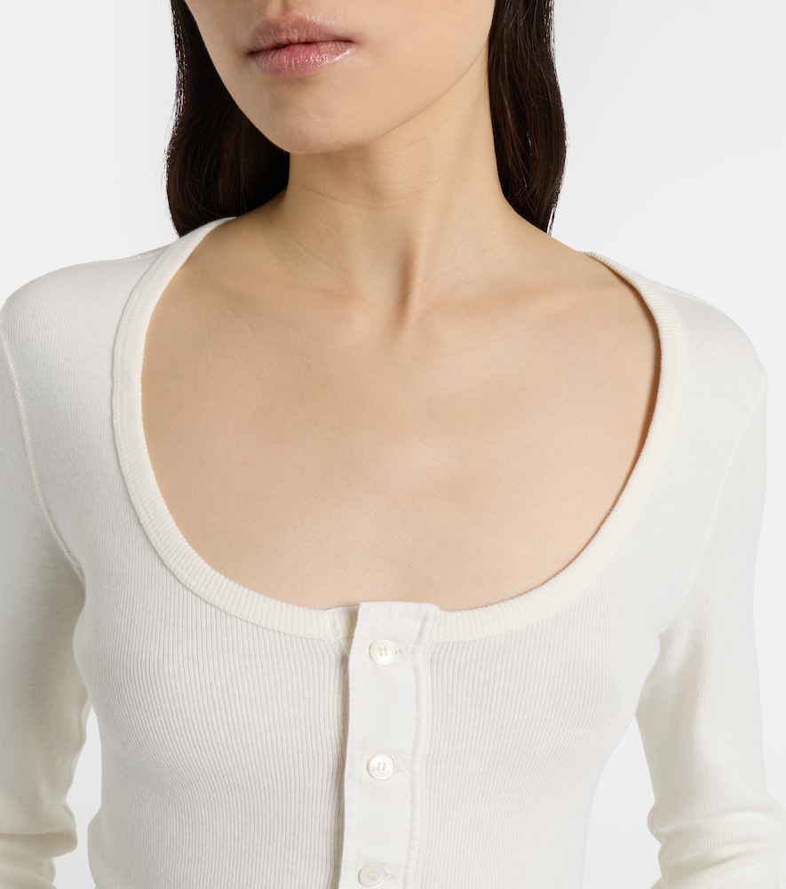 Chloé Cotton Jersey Henley Shirt