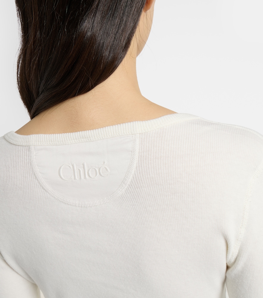  Chloe Chloé Henley-top Aus Baumwoll-jersey 