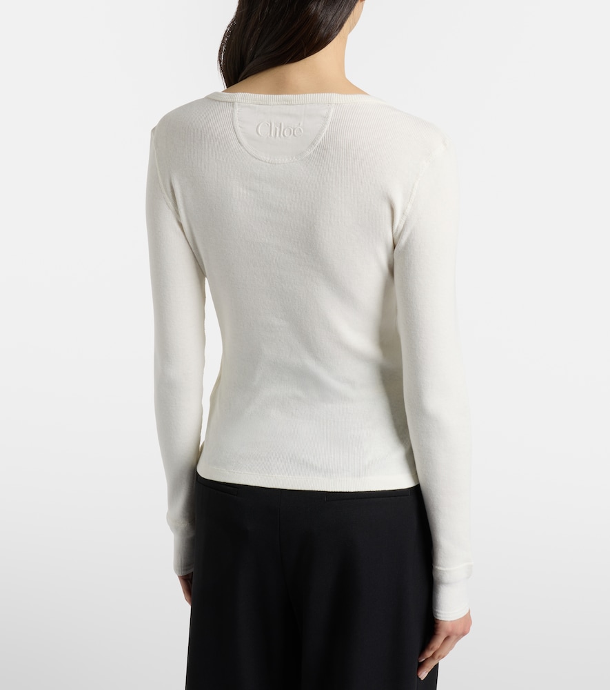 Chloé Cotton Jersey Henley Shirt