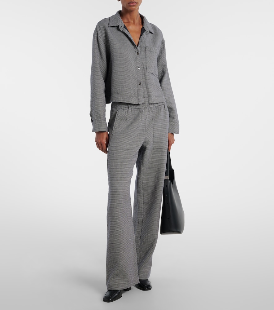  Velvet Velvet Braylen Houndstooth Cotton Wide-leg Pants 