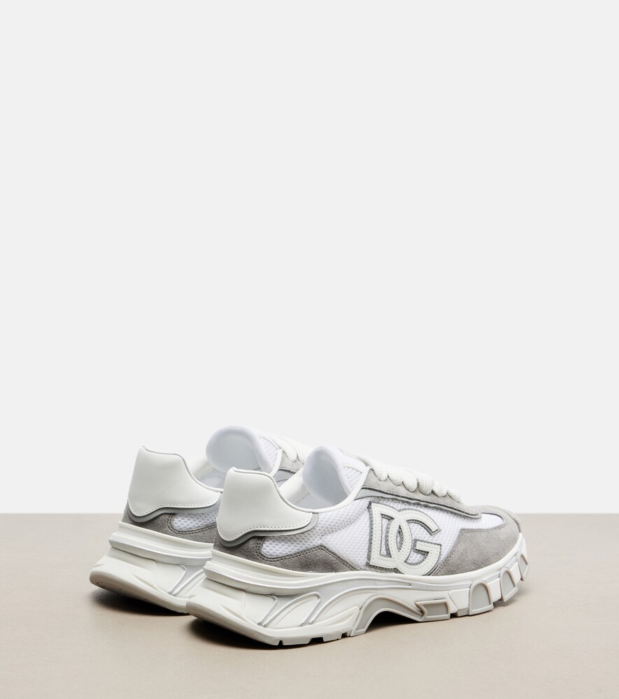  Dolce&gabbana Dolce&gabbana Runner Suede-trimmed Sneakers 