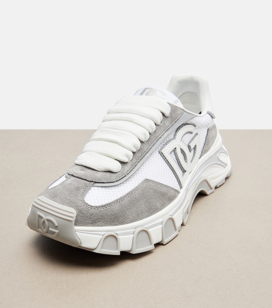  Dolce&gabbana Dolce&gabbana Runner Suede-trimmed Sneakers 