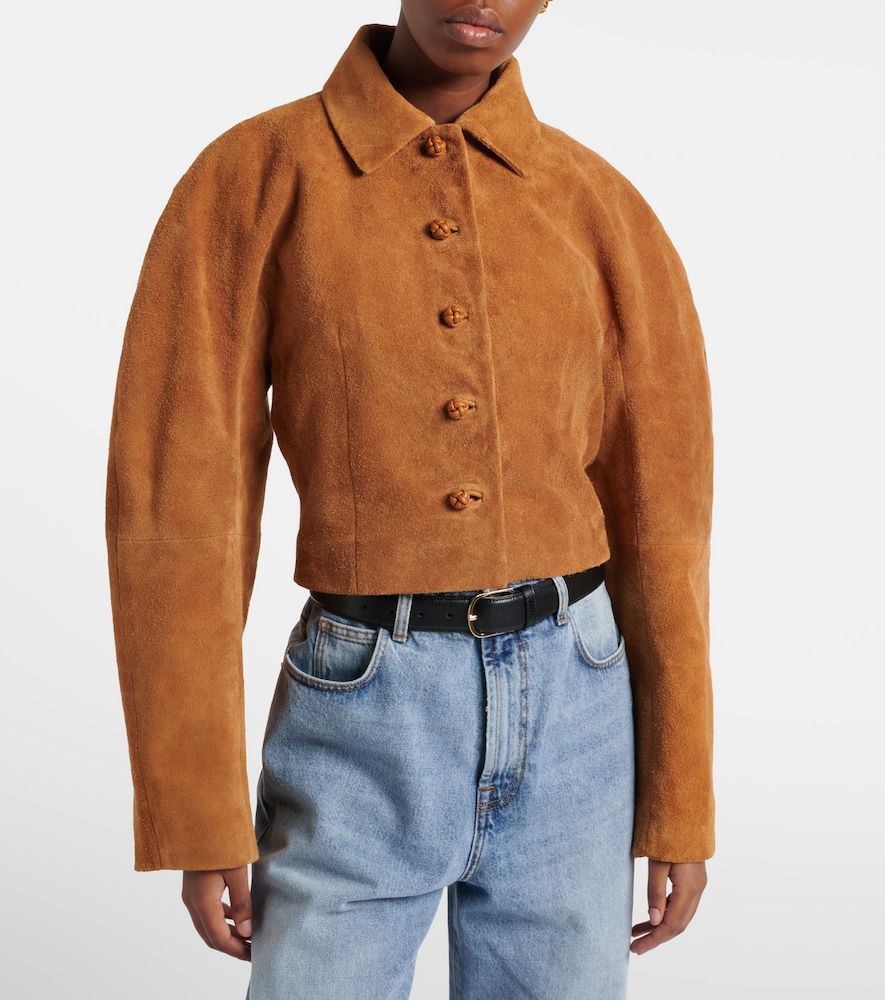  Rohe Róhe Cropped-jacke Aus Veloursleder 