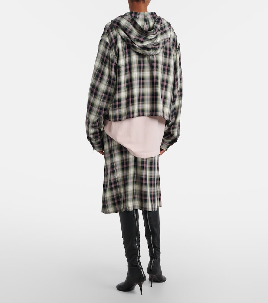  Acne Studios Acne Studios Izetta Checked Midi Skirt 