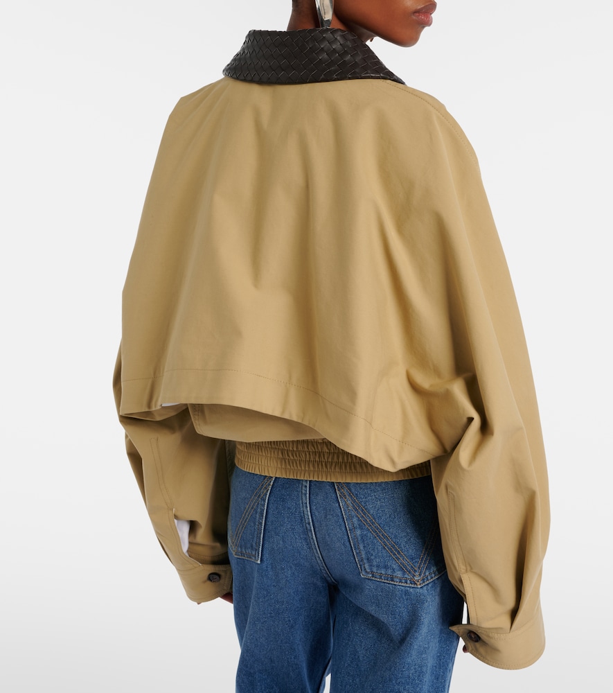  Bottega Veneta Bottega Veneta Blouson Intrecciato Mit Leder 