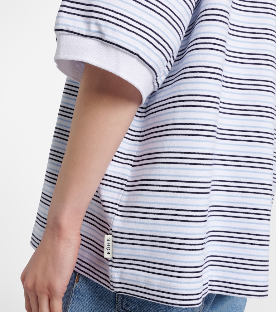 Róhe Striped Oversized Cotton Polo