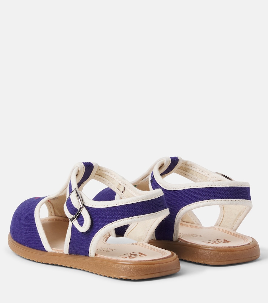 Pepe Pepe Alex Embroidered Canvas Sandals 