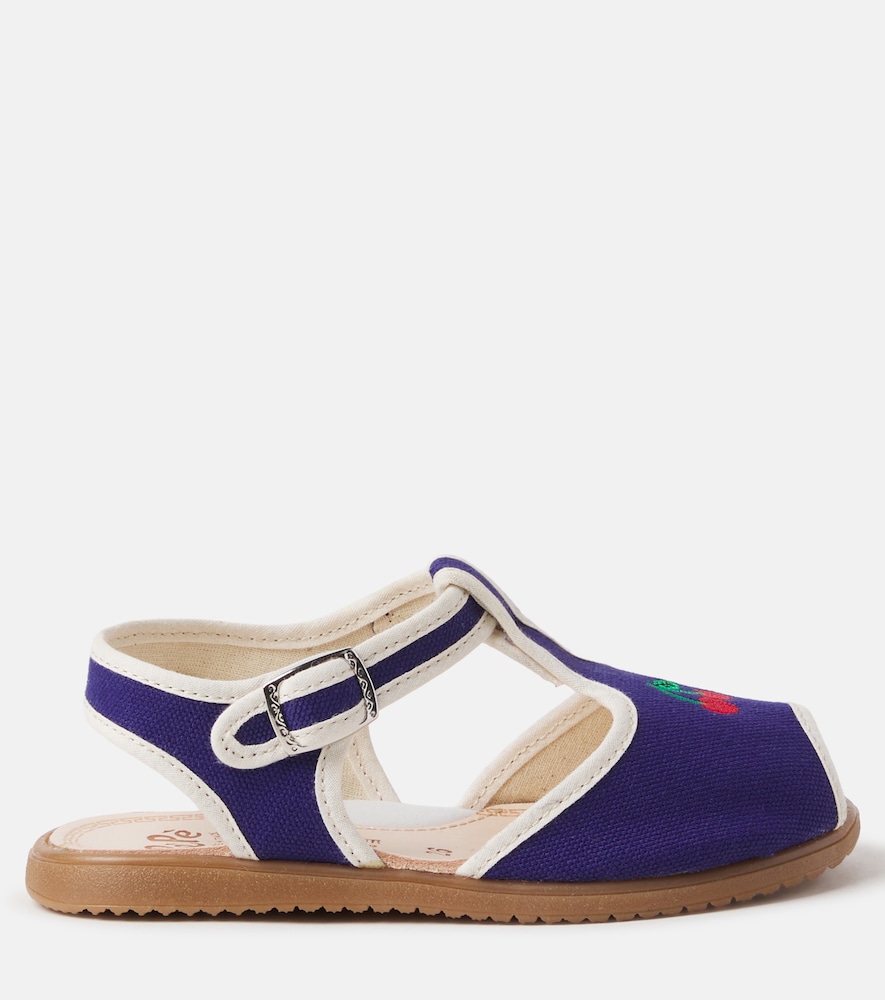  Pepe Pepe Alex Embroidered Canvas Sandals 