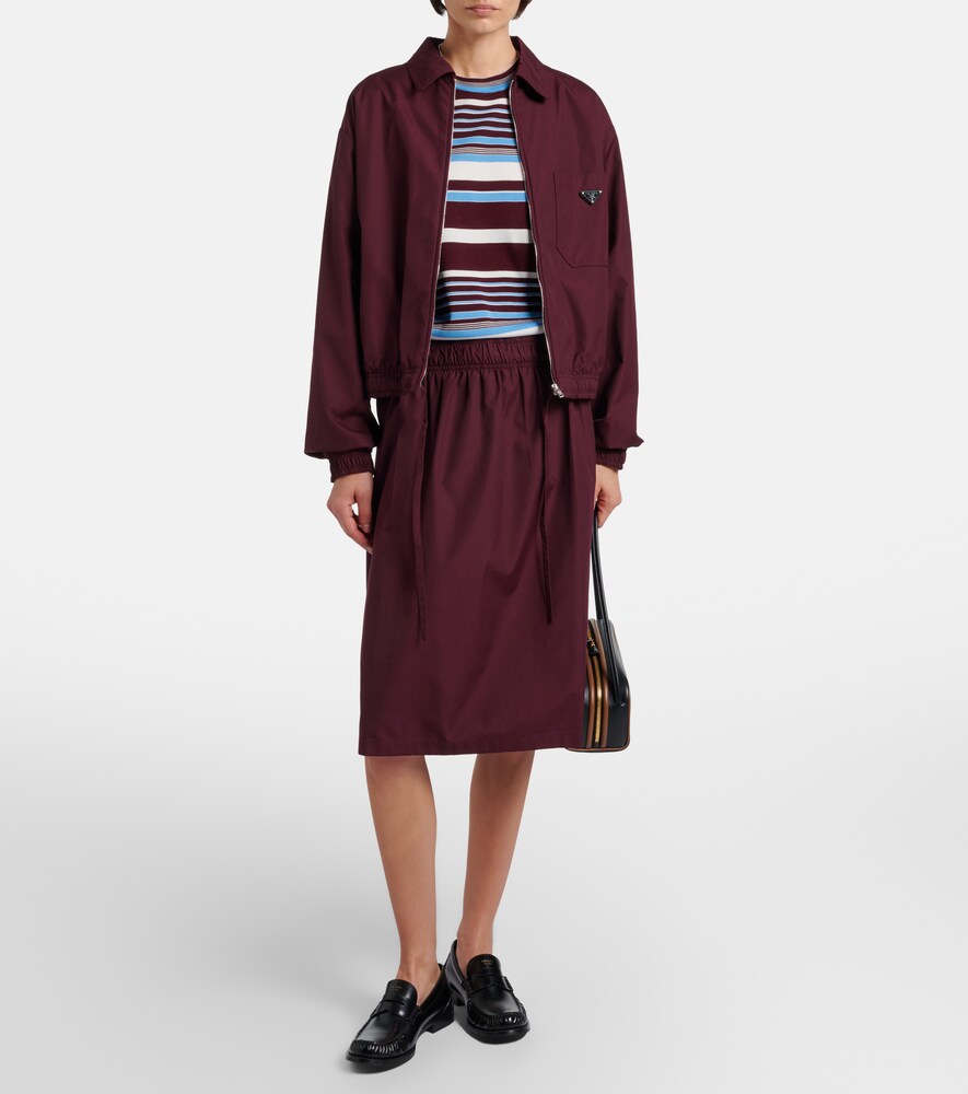 Prada Poplin midi skirt