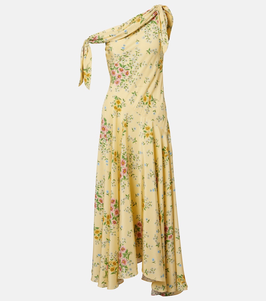 Rodarte Asymmetric floral silk midi dress | Thumbnail 7 Rodarte Asymmetric floral silk midi dress | Thumbnail 7