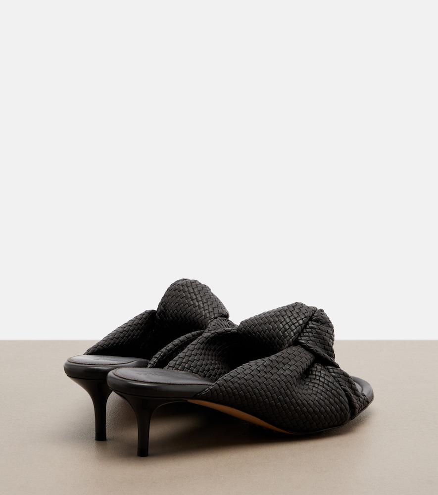  Bottega Veneta Bottega Veneta Cherry Intreccio Leather Sandals 