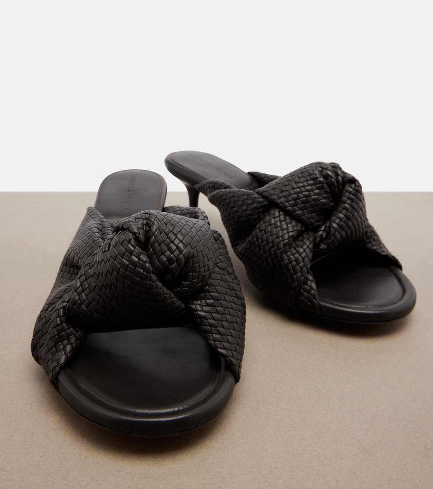  Bottega Veneta Bottega Veneta Cherry Intreccio Leather Sandals 