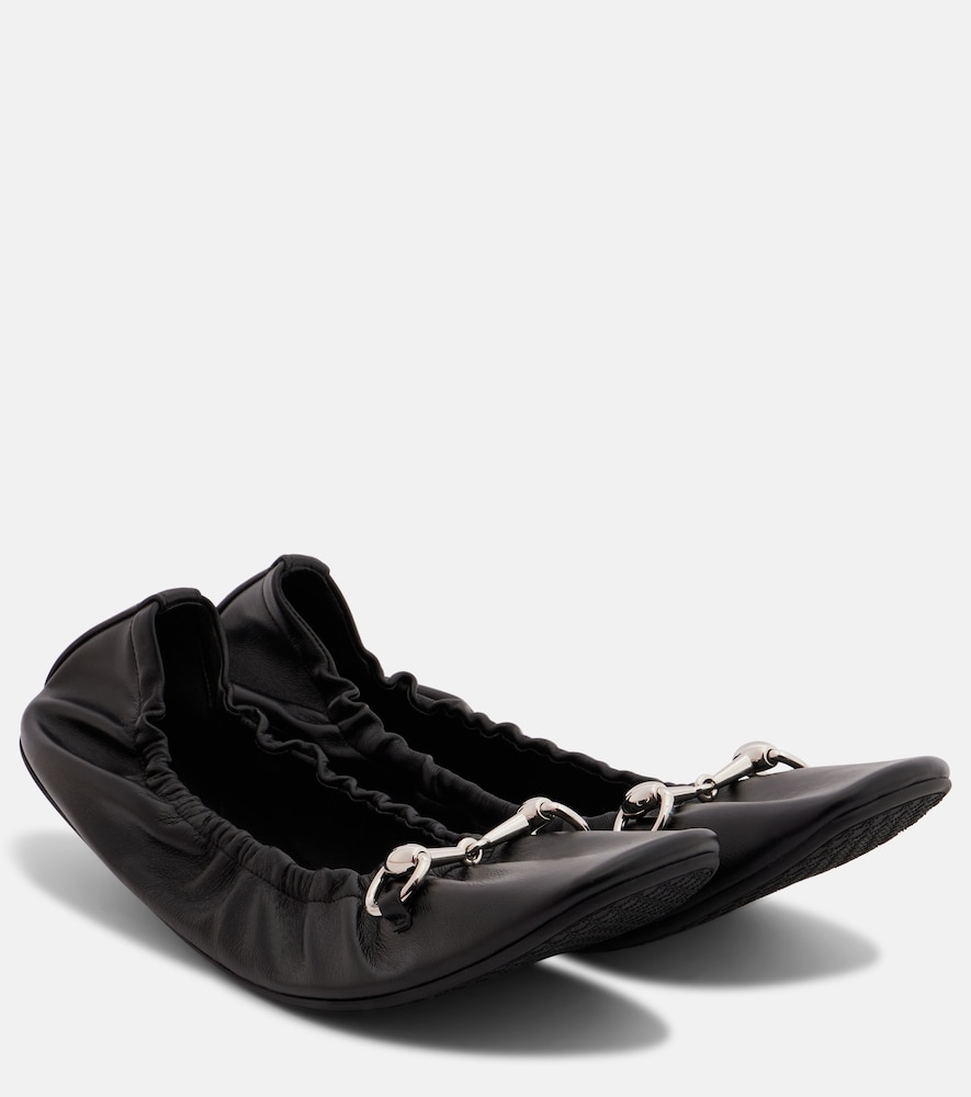 Gucci Prima Horsebit leather ballet flats