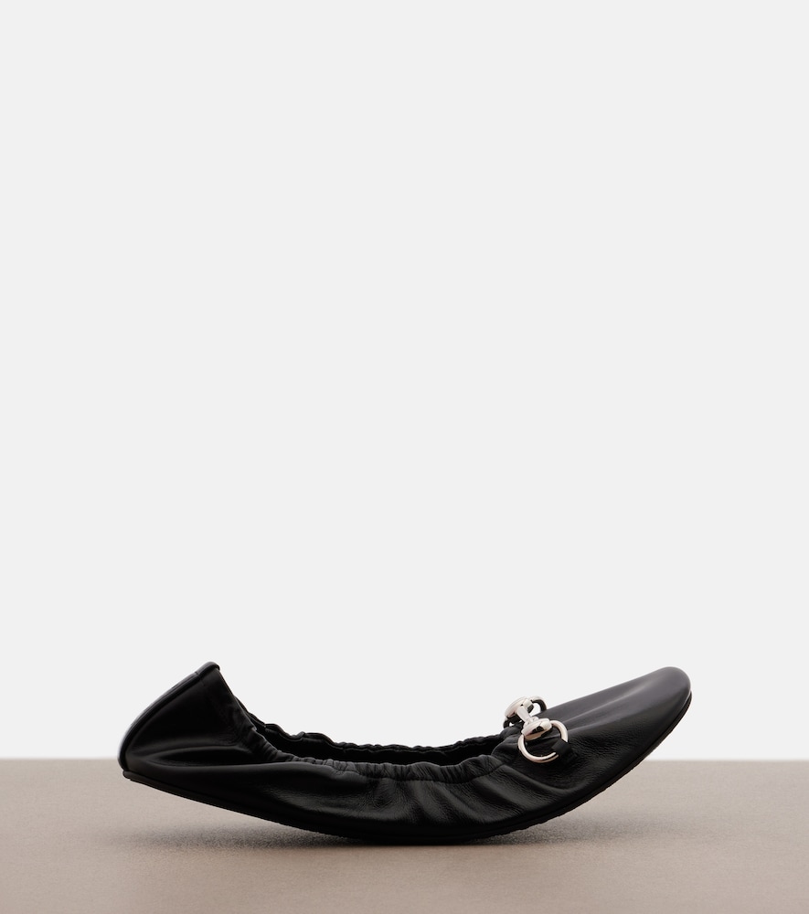  Gucci Gucci Ballerinas Prima horsebit Aus Leder 