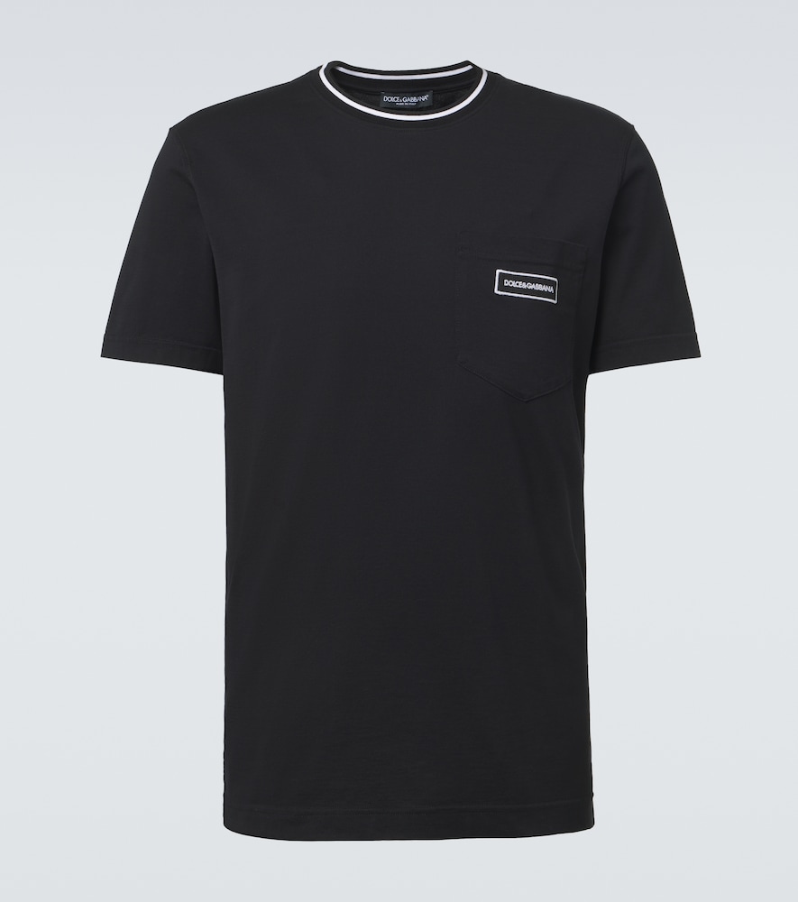 Dolce&Gabbana Men's Black Logo Cotton Jersey T-Shirt UK Size 44 - Mytheresa