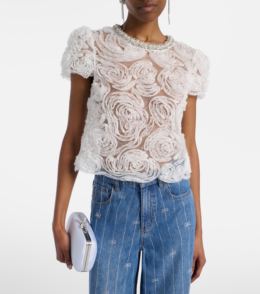  Self-portrait Self-portrait Tulle Lace Top 