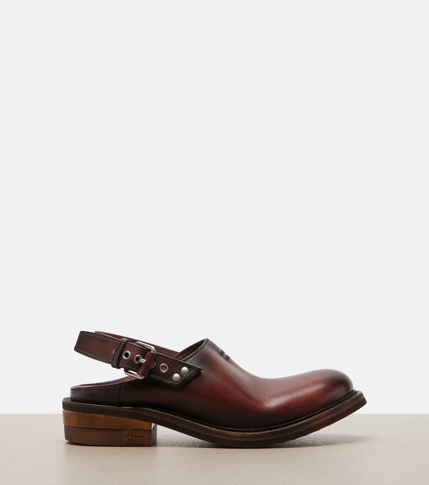 Miu Miu Miu Miu Clogs Foule Aus Leder 