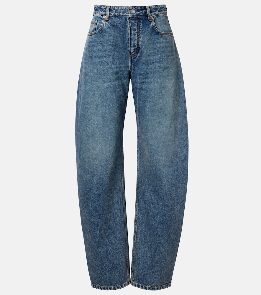 Alaïa Barrel-leg Jeans In Blue