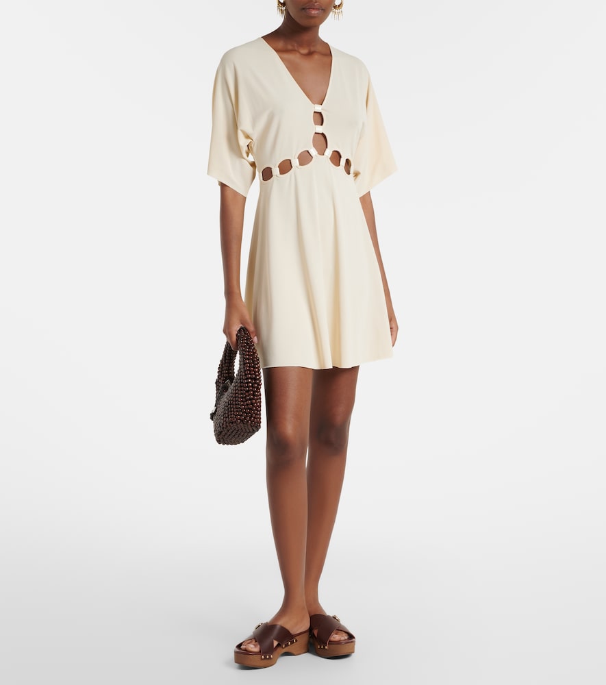 Eres Connection cutout jersey minidress