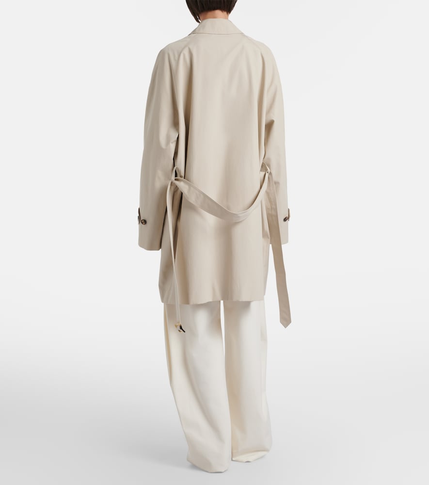 Amaya Belted Cotton Car Coat