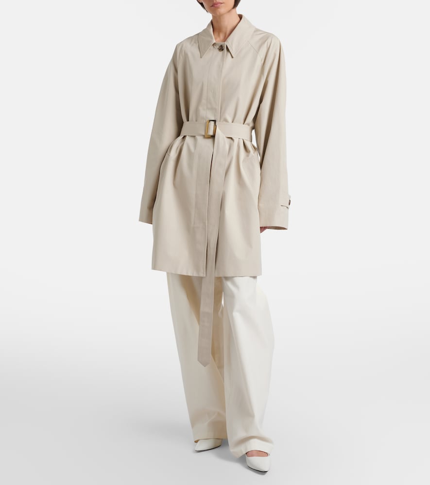 Amaya Belted Cotton Car Coat