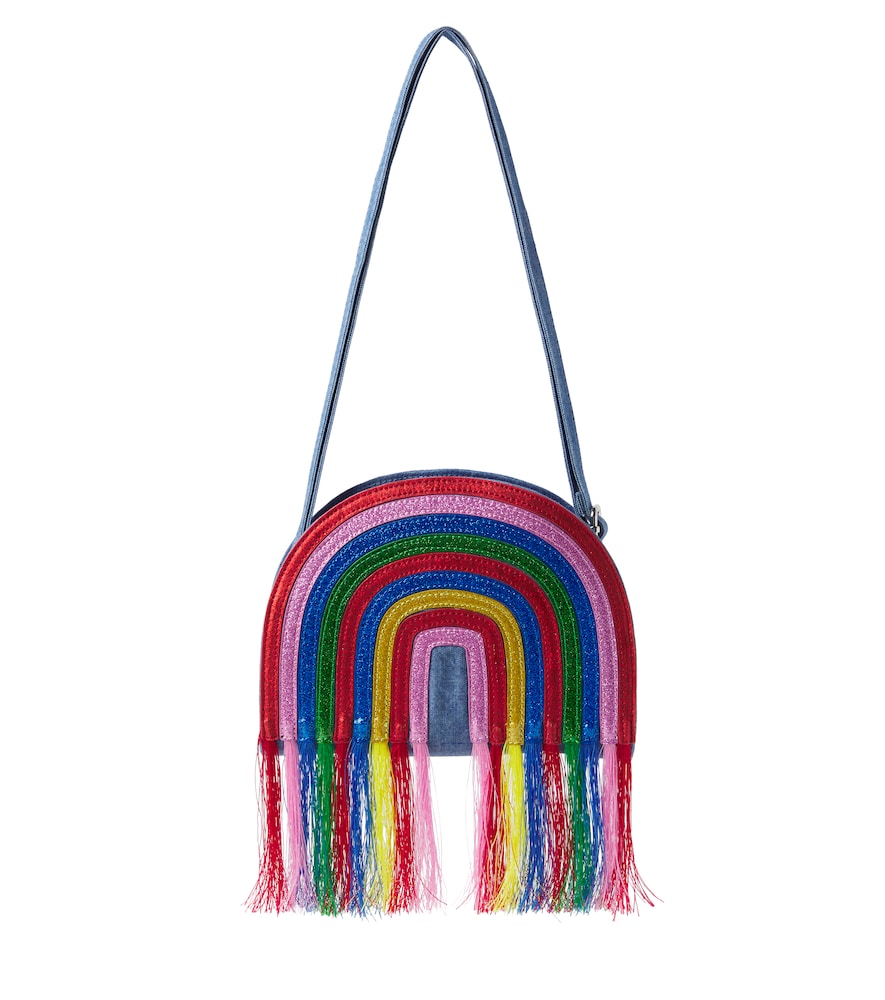 Stella Mccartney Kids Multicoloured Fringed Denim Shoulder Bag - Mytheresa