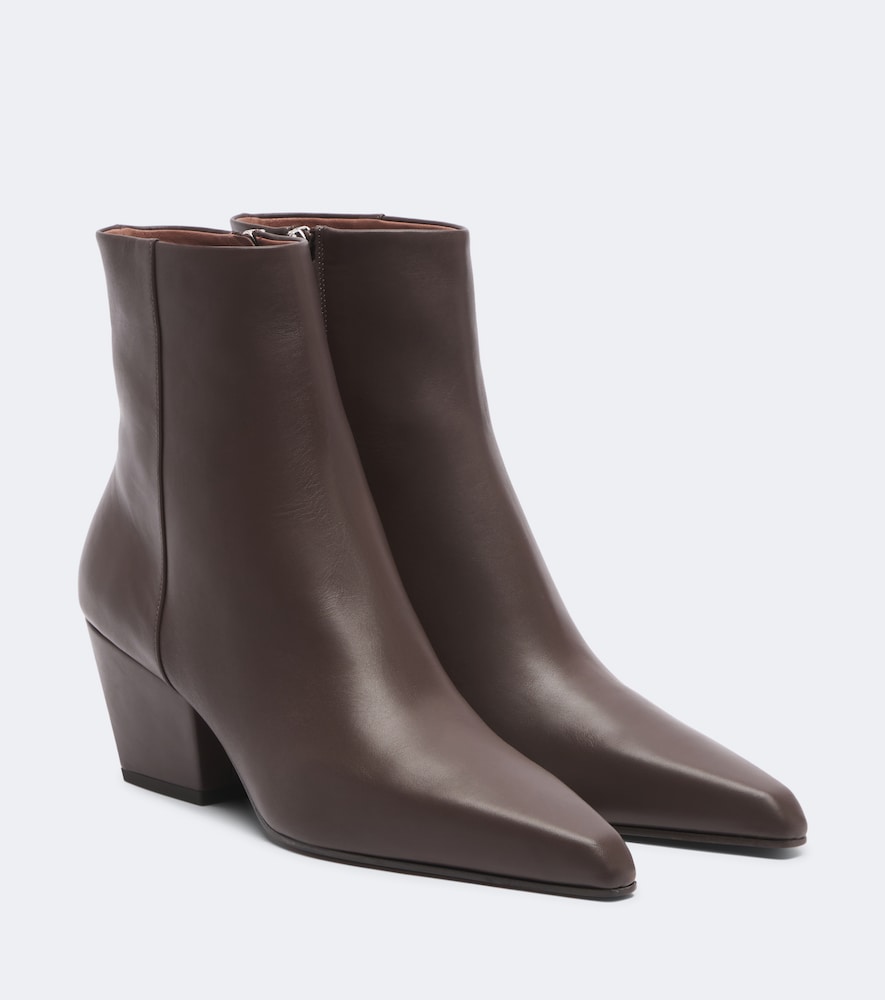 Paris Texas Jane Leather Ankle Boots In Brown