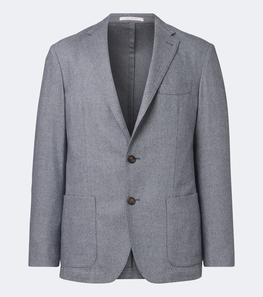 Blazer in lana, cotone e cashmere
