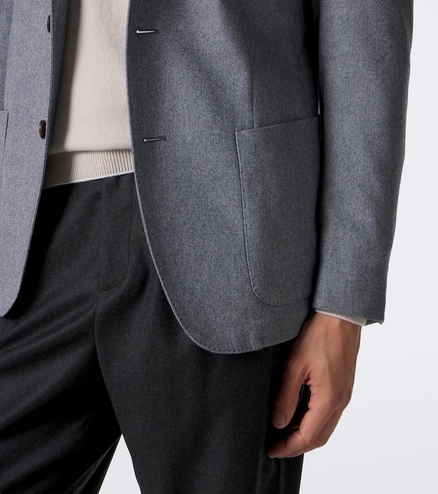 Wool, Cotton, And Cashmere Blazer