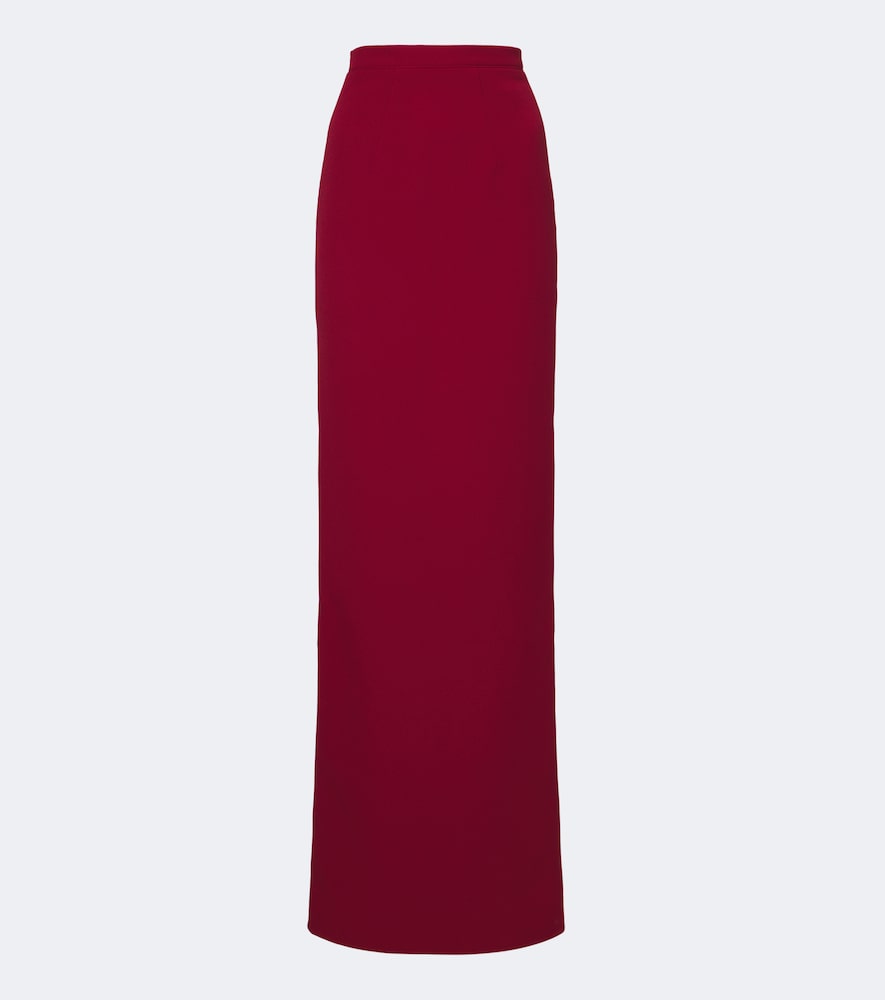 Safiyaa Acilah Crêpe Maxi Skirt In Burgundy