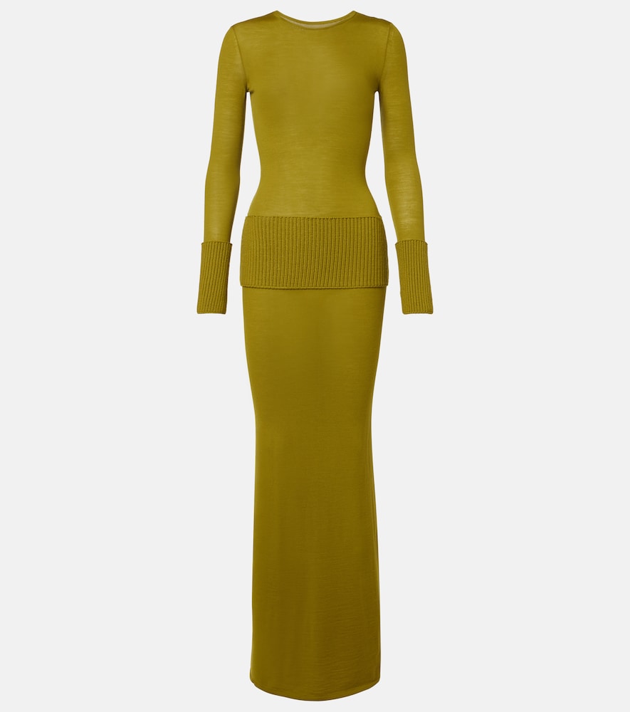 Alaïa Maxikleid aus Woll-Strick
