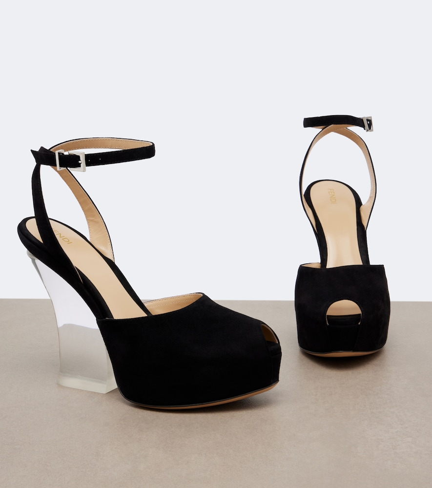 Platform Peep-Toe Pumps