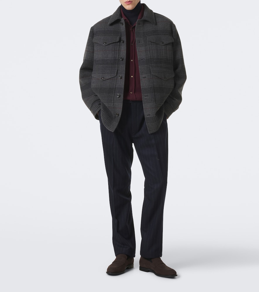 Purple Label Chancery Wool And Cashmere Overshirt