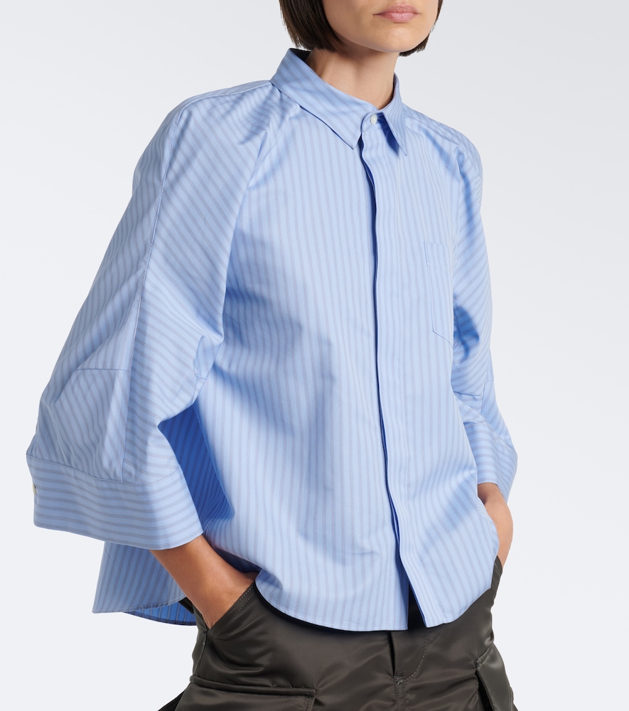 Striped Cotton-Blend Poplin Shirt